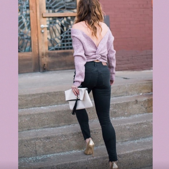 🔴 Lilac Reversible Twist Back Sweater NWT Size XS/0/2 - Picture 4 of 9